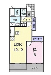 エステート・ステラ1号館 1LDKの間取図画像