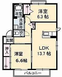 間取図画像 2LDK