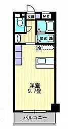 レジデンスM 1Kの間取図画像