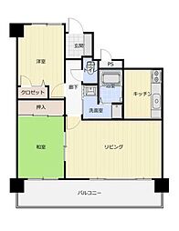 アルファシティ屋島四番館 2LDKの間取図画像