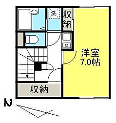 メゾン一刻工学部南 1Kの間取図画像