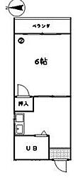 コート片原町 1Kの間取図画像