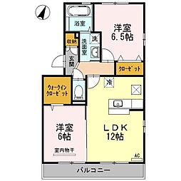 MINEPALACE2A 2LDKの間取図画像