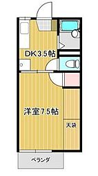 ハイムイワクラ 1DKの間取図画像