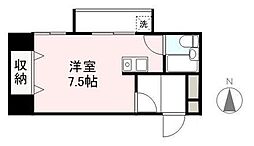 アディオ21 ワンルームの間取図画像