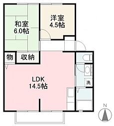 サンコート松縄 2LDKの間取図画像