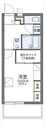 レオパレスグルーデテンポ 1Kの間取図画像