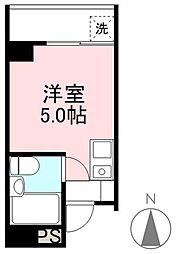 ブライトハウス ワンルームの間取図画像