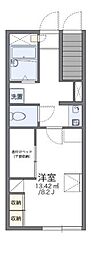 レオパレスカワシマ 1Kの間取図画像