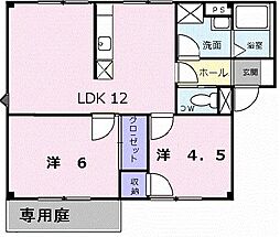プラドール裕D 2LDKの間取図画像