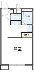 レオパレスプログレスin 1Kの間取図画像