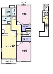ブランドバーグA 2LDKの間取図画像