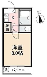 オリンピア塩上 1Kの間取図画像