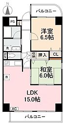 第1星野ビル 2LDKの間取図画像