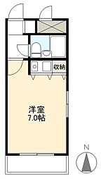 朝日プラザアーバンコア高松 ワンルームの間取図画像
