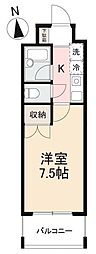 ルポーゼ・セルソ 1Kの間取図画像