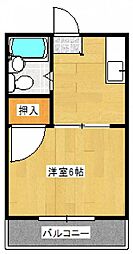 コート東ハゼ 1Kの間取図画像