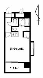朝日プラザアーバンコア高松 ワンルームの間取図画像