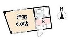 プレシャスタイムSuns 1Kの間取図画像