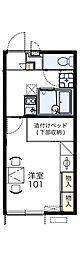 レオパレスM&E 1Kの間取図画像