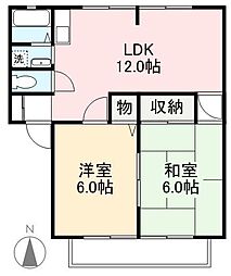 ルデ・パープレアAKANEB 2LDKの間取図画像