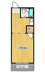 コート志度1 1Kの間取図画像