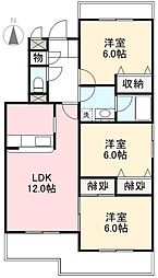 マイレーミアサミ2 3LDKの間取図画像