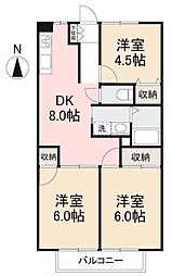 レジオン・ドヌールB 3DKの間取図画像