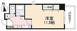 ドエール中央町 1Kの間取図画像
