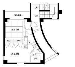 ツインズ ワンルームの間取図画像