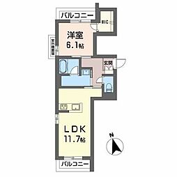 ザイテグラウベン 1LDKの間取図画像