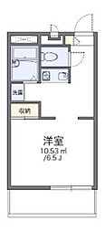 レオパレスラポール松福 1Kの間取図画像