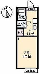 プレザントハイツ 1Kの間取図画像