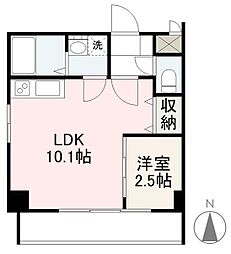 プレシャスタイム本町 1LDKの間取図画像