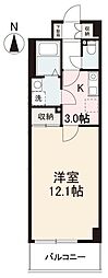ジョア西の丸 1Kの間取図画像