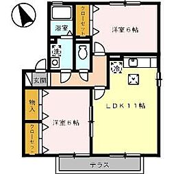 グリーンガーデンG 2LDKの間取図画像