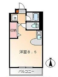 リベール-1 ワンルームの間取図画像