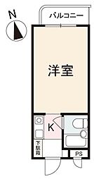 アルファ西宝町 1Kの間取図画像