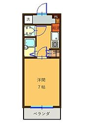マリオン屋島東 1Kの間取図画像
