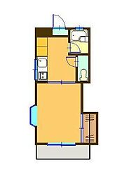 エステート鎌田2 1Kの間取図画像
