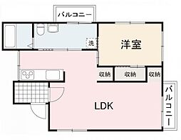 ファーマランドF2 1LDKの間取図画像