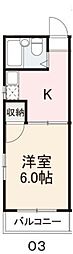 コート西宝町 1Kの間取図画像
