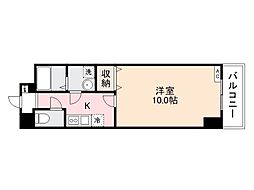 マリンスクェア 1Kの間取図画像