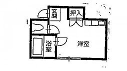シーダス(株)ローランドミューズ ワンルームの間取図画像