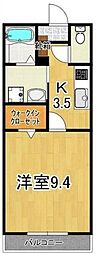 フォブールDr. 1Kの間取図画像