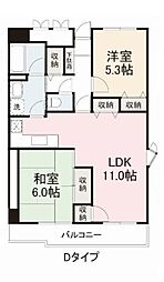 クレストコートK2 2LDKの間取図画像
