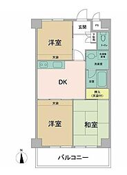 ダイアパレス南瓦町 3DKの間取図画像