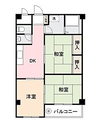桜町ハイツ 3DKの間取図画像
