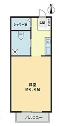 M・Kドリーム ワンルームの間取図画像