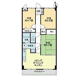 スカール太田 3LDKの間取図画像